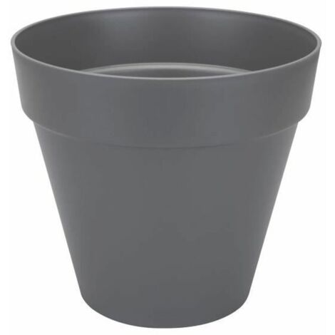 Elho – Pot à réserve d'eau 50L – Noir – L 49 x B 48.5 x H 45 cm – 100% recyclé – Résistant au gel – Roues transparentes pour mobilité
