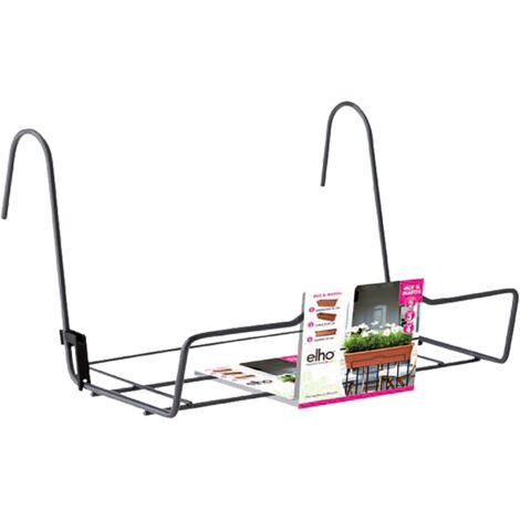Elho Balcon Support L - Noir - L 59 x B 31.5 x H 23 cm - Balconextérieuraccessoires (1/5)
