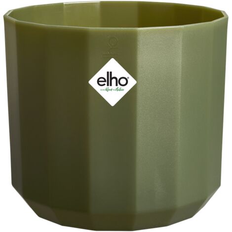 Elho Facet Rond 19 - Vert - L 19 x B 18.6 x H 17 cm - intérieur - 100% recyclé