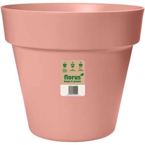 Florus Paris Pot De Fleurs 25 - Rose - L 25 x B 24.5 x H 22 cm - intérieurextérieur - 100% recyclé