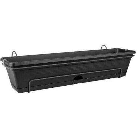 ELHO Balconniere Green Basics Allin1 70 - Extérieur & Balcon - L 25,7 x W 69,2 x H 16,7 cm - Vivre noir