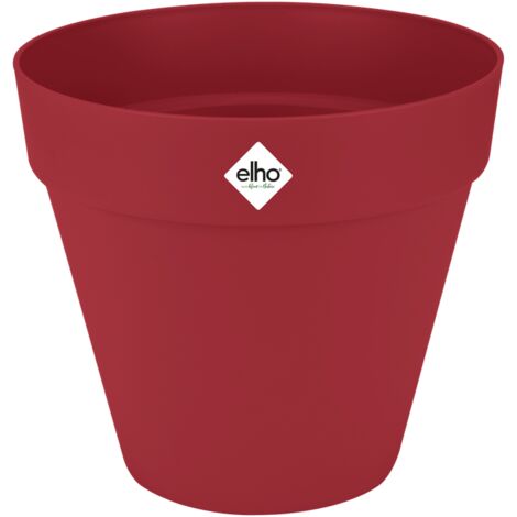 Elho Loft Urban Rond 20 - Rouge - L 19 x B 19.3 x H 18 cm - extérieur - 100% recyclé