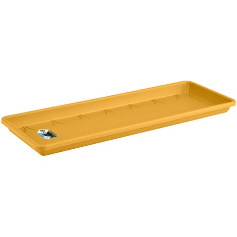 Elho Barcelona Balconnière Soucoupe 70 - Jaune - L 66 x B 16.8 x H 3 cm - Balconextérieur - 100% recyclé