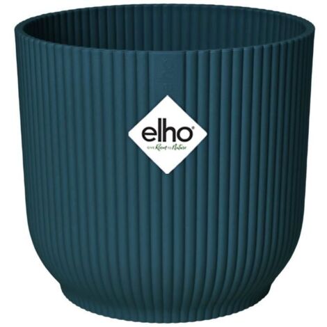 POT DE FLEURS ROND VIBES - PLASTIQUE - Ø25 - BLEU FONCÉ ELHO 2842202529400 (1/5)