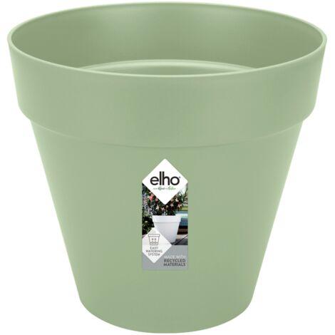 Elho Loft Urban Rond 20 - Vert - L 19 x B 19.3 x H 18 cm - extérieur - 100% recyclé