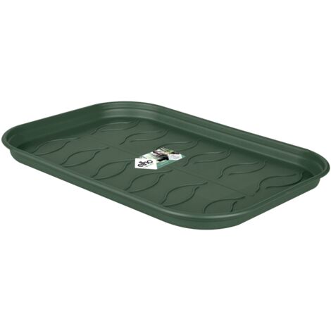 Elho Green Basics Plateau Culture Soucoupe L - Vert - L 51 x B 18.5 x H 2 cm - intérieurextérieurculture et récolteaccessoires - 100% recyclé