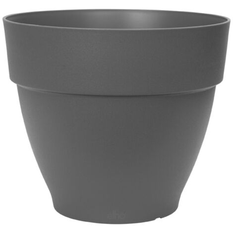 Elho Vibia Campana Rond 40 - Noir - Ø 39 x H 33 cm - extérieur - 100% recyclé (1/5)