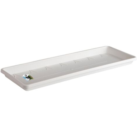 Elho Barcelona Balconnière Soucoupe 70 - Blanc - L 66 x B 16.8 x H 3 cm - Balconextérieur - 100% recyclé