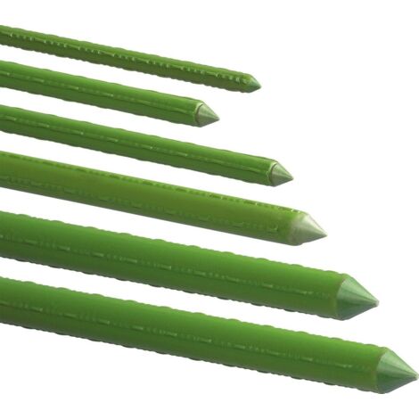 Support de plantes en acier plastifié 8 mm x 90 cm – Extrémités thermoscellées pour éviter rouille et moisissures – Pour plantes d'intérieur et d'extérieur – Stocker