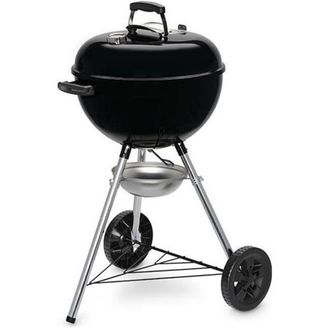 Barbecue à charbon Weber Original Kettle 47 cm – Acier émaillé – Grille chromée – Thermomètre intégré – Système de nettoyage One-Touch - E-4710