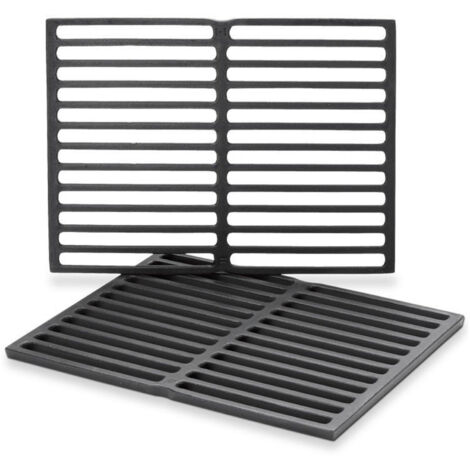 Ensemble de 2 Grilles de Cuisson en Fonte pour Spirit 200 (jusqu’à 2012) et Genesis Weber Réf. 7522 (1/4)