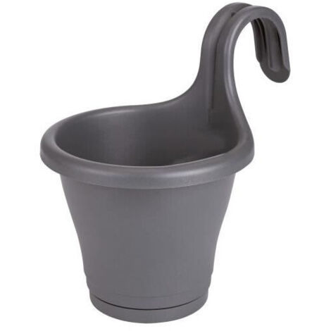 Pot Corsica Facile à Accrocher Simple Anthracite - Elho (1/5)