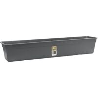 Jardinière balconnière 80 cm – Gris – L 79 x B 17 x H 14 cm – 100% recyclé – Design intemporel pour espaces extérieurs – Pflanzen Kölle