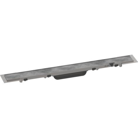 Hansgrohe – Caniveau de douche RainDrain Rock 600mm – Grille en inox 304 – Évacuation jusqu’à 60 l/min – Installation libre ou encastrée – Largeur 58mm (1/5)