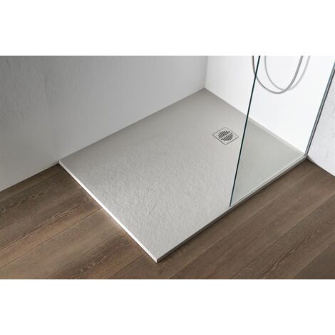 Receveur ardoise avec grille résine - Dimensions : 160x90 - Anthracite (1/2)