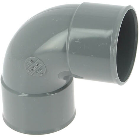 Nicoll – Coude PVC évacuation femelle-femelle 87°30 Ø50 – Raccord lisse pour évacuation – Matériau non microporeux – Installation facile