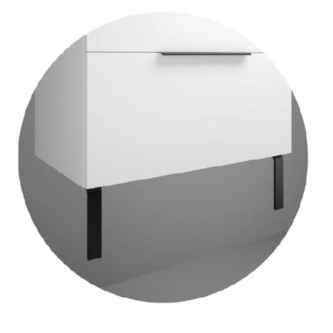 Paire de pieds pour meuble - Hauteur: 210 mm - Long: 40 mm - Chromé (1/2)