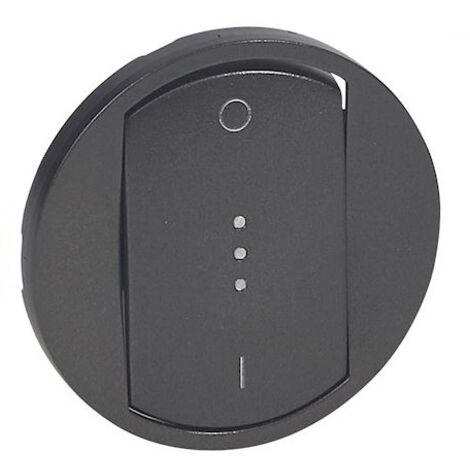 Enjoliveur Céliane doigt large pour interrupteur bipolaire à voyant finition graphite LEGRAND 067923 (1/2)
