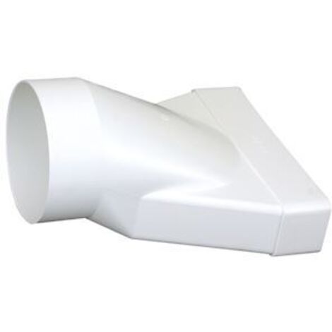 Atlantic – Raccord VMC mixte droit 55 x 220 mm vers 125 mm rond – Étanche pour conduits PVC – Installation facile en espaces confinés – 460012