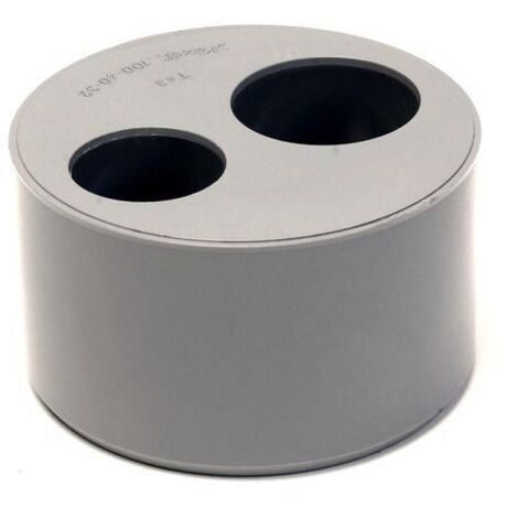 tampon de réduction pvc - mâle / femelle - double - diamètre 100/40/32 mm - nicoll ut43