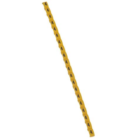800 Repères Duplix conforme au code couleur international avec chiffre 4 sur fond jaune LEGRAND 038404 (1/2)