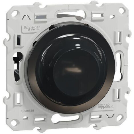 Schneider Electric – Variateur de lumière universel 2 ou 3 fils 3W 100W LED – Anthracite – Compatible avec lampes LED et halogènes – IP20 (1/6)