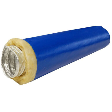Atlantic – Conduit souple aluminium renforcé Spiréo 125 mm – Longueur 10 m – Isolation laine de verre 25 mm – Pour VMC simple flux hygroréglable