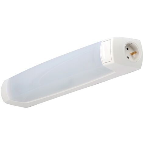 L'Ebenoid – Réglette salle de bains LED 7W 400lm 3000K – Diffuseur polycarbonate blanc – IP24 pour espaces humides – Interrupteur 220V 2P+T (1/5)