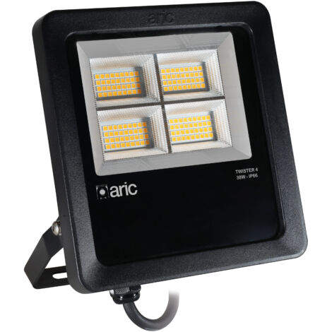 Aric – Projecteur à led 38W 5700lm – Température de couleur 3000K – Indice de protection IP66 – Noir pour intérieur et extérieur (1/3)
