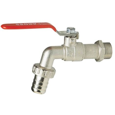 Watts – Robinet de puisage laiton nickelé 1/4 tour mâle 3/4 – Nez 3/4 pour tuyau Ø15 – Boisseau sphérique pour étanchéité optimale