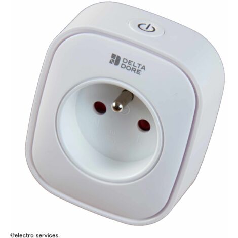 Delta Dore – Prise connectée E 16A – Répéteur Zigbee – Mesure de consommation – Classe de protection IP30 – Compatible Tydom Home/Pro (1/8)