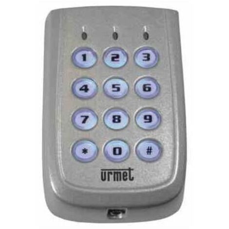 Urmet – Clavier codé antivandale Zamak – Alimentation 12-24V – Résistance chocs IK10 – Fixation anti-vandale – Rétro-éclairage LED (1/7)