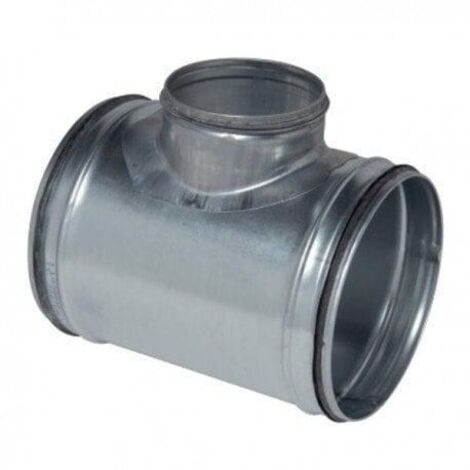 Té équerre 90° galva - TE ⌀125/125 + joints ALDES - 11098002  Té équerre 90° galva (1/3)