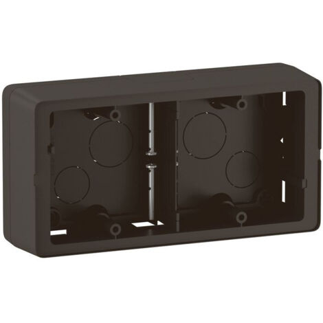 Legrand – Cadre saillie Céliane 2 postes noir – Installation facile avec vis – Pour boîtiers de protection électrique – Compatible avec prises standards (1/4)