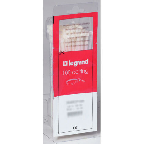 Legrand – Colliers Colring incolores 2,4x95mm – Pour câblage électrique – Zone d'identification – Sachet de 100 unités (1/5)
