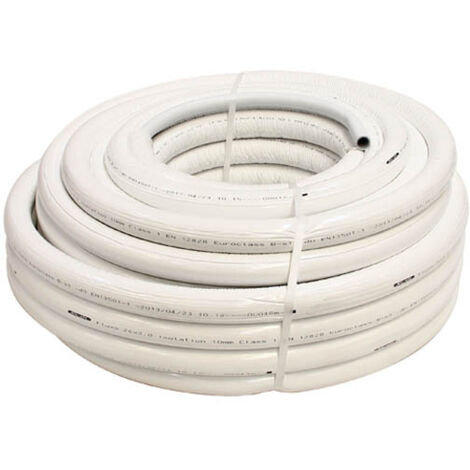 Nicoll – Tube multicouche pré-isolé Ø26mm – Isolant 10mm – Longueur 50m – Conductivité thermique 0.004 W/(m.K) – Anti-corrosion