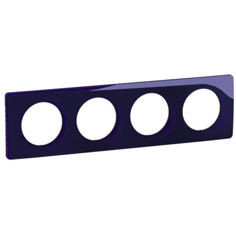 Plaque de finition Céliane 4 postes - Bleu de Four (CP0304) (1/2)