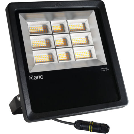 PROJECTEUR TWISTER 4 noir 120W 4000K IP66 IK08 19200lm 90° 50000h ARIC 51683