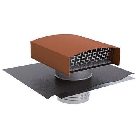 Atlantic – Chapeau de toiture pour conduit 160mm – Aluminium et acier galvanisé – Grillage anti-volatiles – Étanchéité avec abergement en plomb