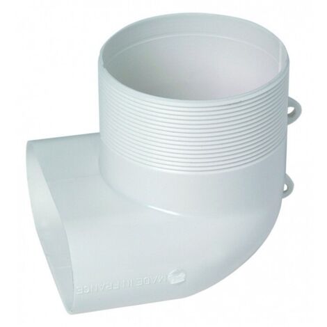 Aldes – Coude mixte vertical 40 x 100 mm – Diamètre 80 mm – PVC M4 pour ventilation – Pour espaces confinés – 11023002