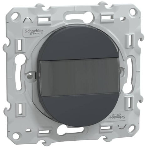 bouton poussoir - a fermeture - porte étiquette - anthracite - schneider electric s340266 (1/4)