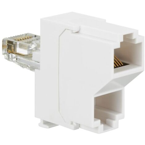 Doubleur saillie de RJ45 à 2 sorties réseau informatique LEGRAND 032748 (1/2)