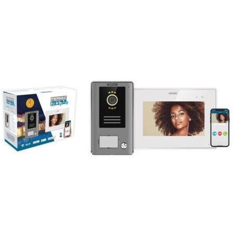 Fermax – Kit vidéo visiophone WIFI 1 bouton – Caméra HD grand angle – Compatible Alexa et Google Home – Alimentation 100-240Vac – Montage sur rail DIN (1/4)