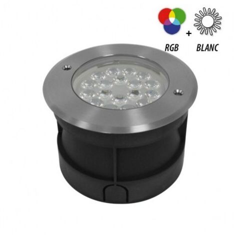 Spot 12-24V encastrable sol rond LED RGBW 9W - IP68 Miidex Lighting® (1/5)