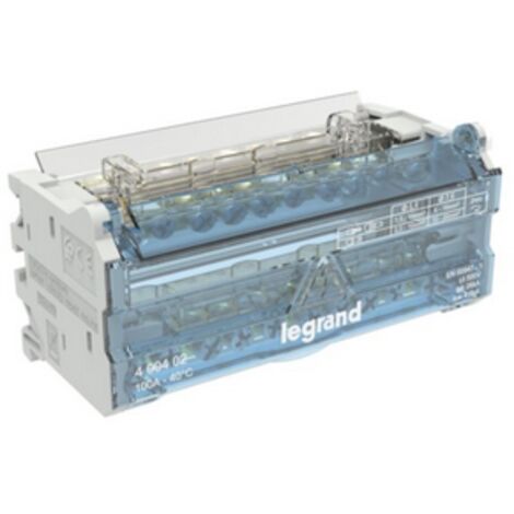Répartiteur modulaire à barreaux étagés bipolaire 100A 10 départs 6 modules LEGRAND 400402 (1/2)