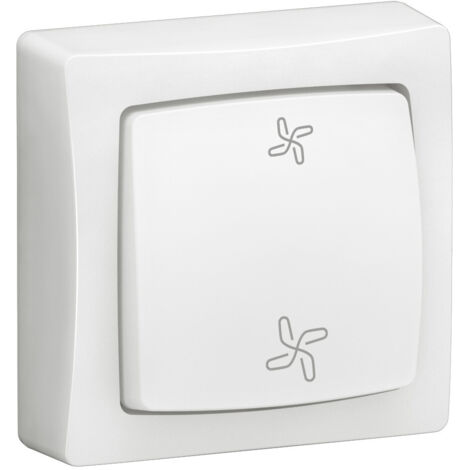 Commande de VMC Appareillage saillie complet blanc LEGRAND 086016L (1/3)