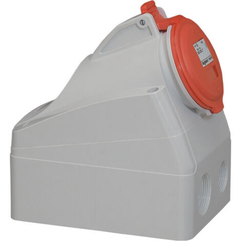 Legrand – Prise saillie fixe P17 IP44 16A 380V à 415V 3P+T – Résistante aux intempéries – Pour chantiers intérieurs et extérieurs – 555158 (1/3)