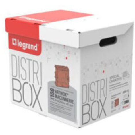 Legrand – Boîte d'encastrement mural 100 postes 40mm – 80117L – Fixation visser pour maçonnerie et plaques de plâtre – Plastique sans halogène (1/3)