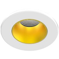 spot encastré à led - aric ef8 - 7w - cct - 3-4000k - blanc / doré - aric 11031