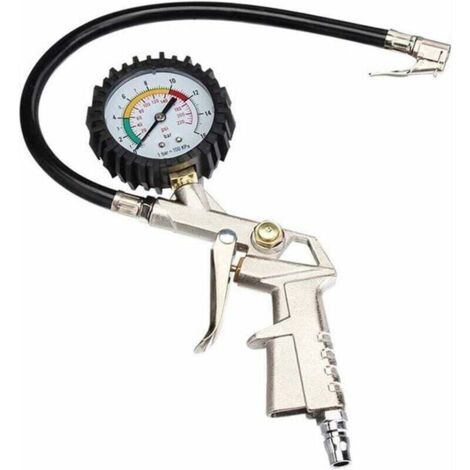 Controleur Pression Pneus Manometre Pression Pneu Jauge de Pression des Pneus Pistolet Gonflage de Pneu Manomètre Testeur de Pression d'air Multifonction 016bar pour Auto/Moto/Vélo (1/4)